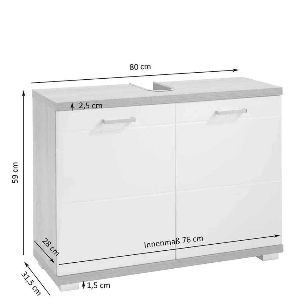 Waschbeckenschrank Zirco*Pharao24 Discount