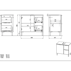 Outlet Waschbeckenunterschrank Mazuera Waschbeckenunterschränke