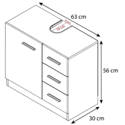 Online Waschbeckenunterschrank weiß Vimalta Bad Unterschränke|Badezimmerschränke