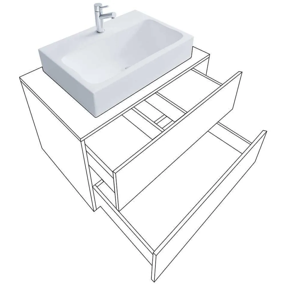 Waschplatz Set mit Keramikbecken Socotta*Pharao24 Clearance