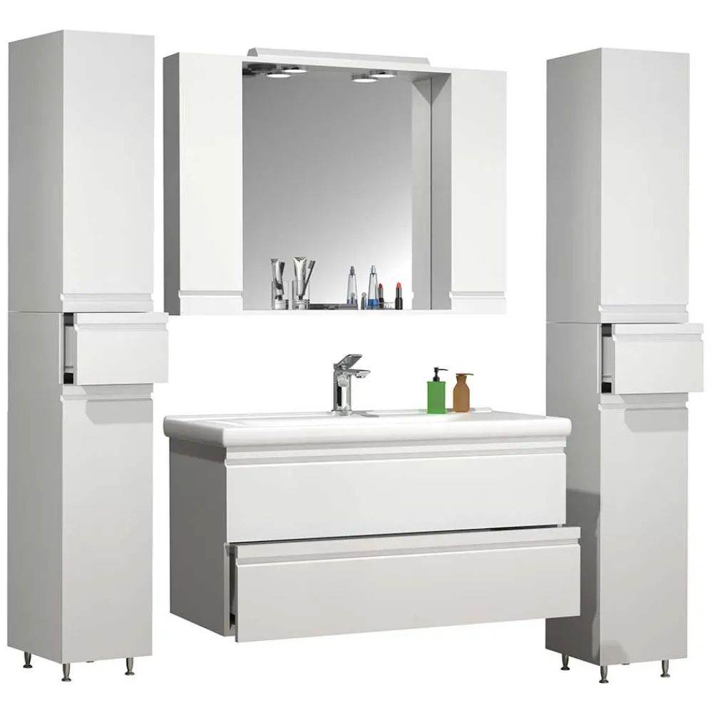 Waschplatz Set mit Spiegelschrank Valtte*Pharao24 Online