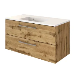 New Waschtisch und LED Spiegelschrank Dolveran Badmöbel Sets