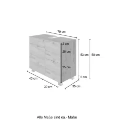 Outlet Waschtischunterschrank Graphit Waschbeckenunterschränke|Badezimmerschränke
