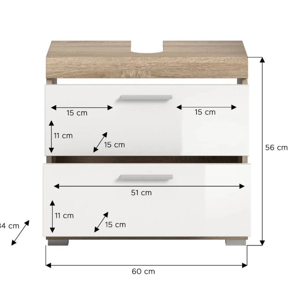 Waschtischunterschrank Kwesina*Pharao24 Outlet