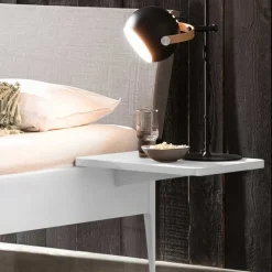 Weiß lackiertes Bett Lagon Doppelbetten|Massivholzbetten