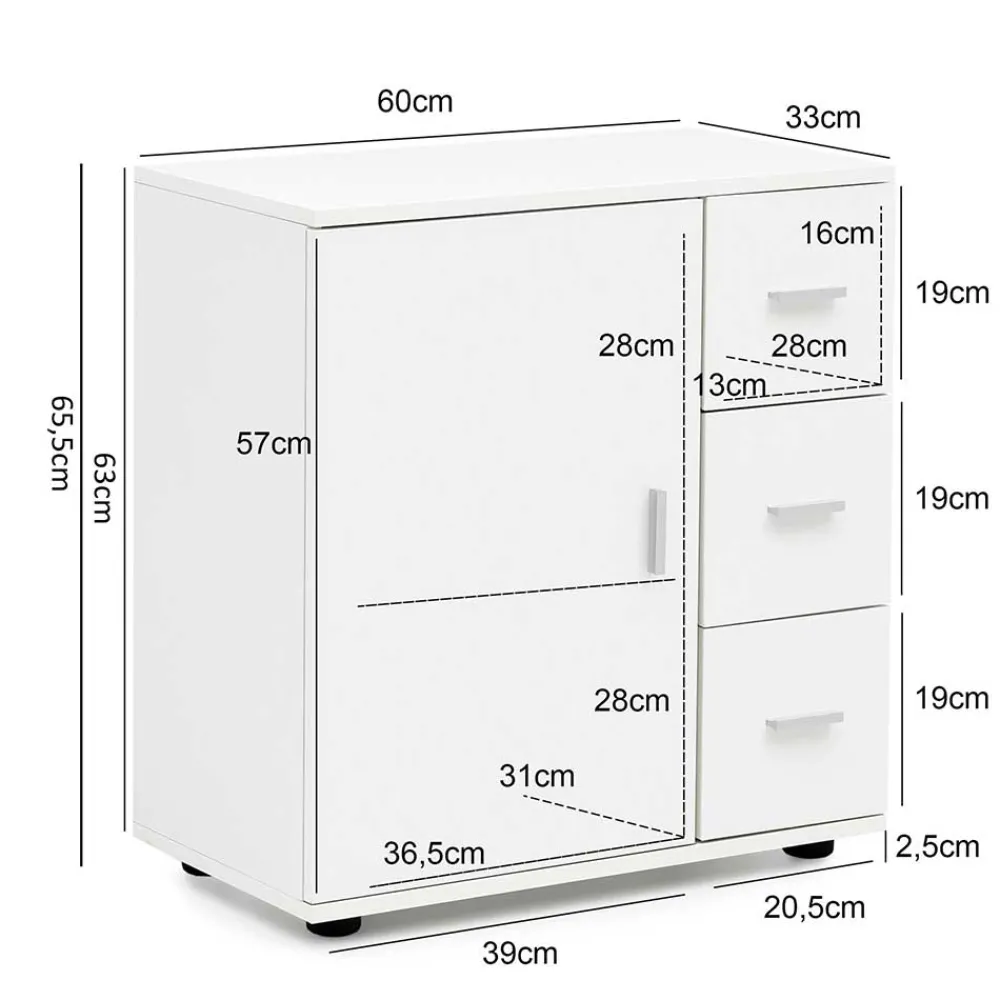 Weiße Badkommode Salverna*Pharao24 Hot