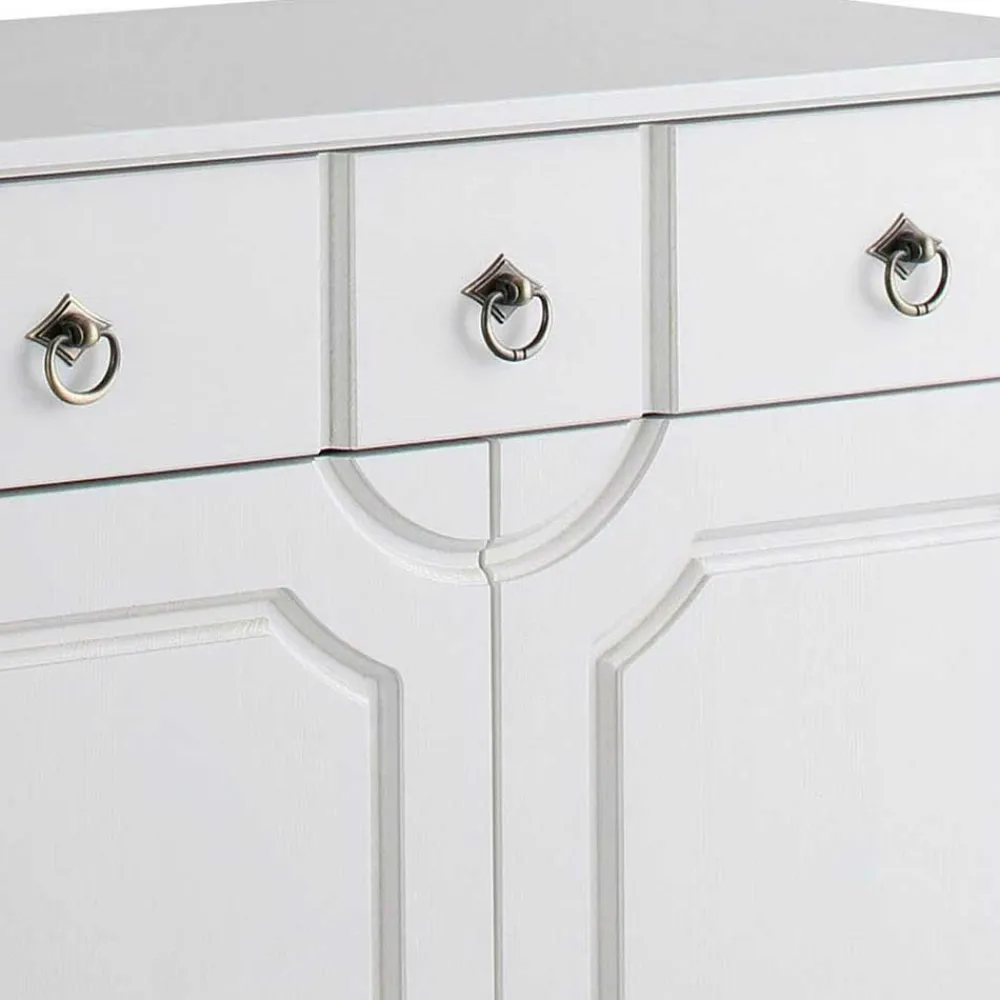 Weiße Dielen Kommode Xisin*Pharao24 New