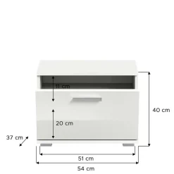 Clearance Weiße Garderobe Ampiano Garderobensets