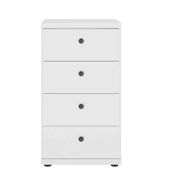 Outlet Weiße Hochkommode Tudana Hochkommoden