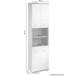 Weißer Badhochschrank Zirco Bad Hochschränke
