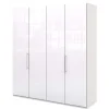 Weißer Falttürenschrank Grinzia*Pharao24