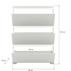 Clearance Weißer Garderobenschuhschrank Filicudio Schuhschränke|Schuhkipper