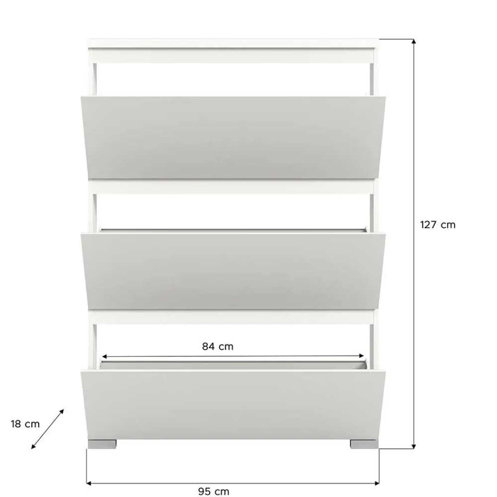 Clearance Weißer Garderobenschuhschrank Filicudio Schuhschränke|Schuhkipper