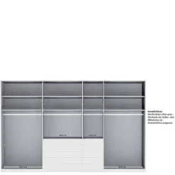 Outlet Weißer Kleiderschrank Bean Drehtürenschränke