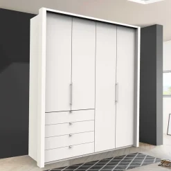 Clearance Weißer Kleiderschrank Emiliano Jugendkleiderschrank