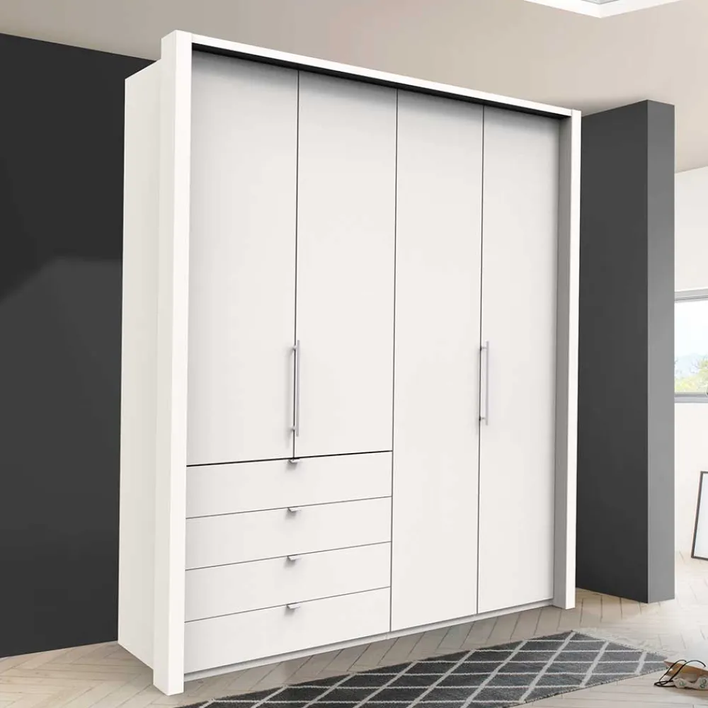 Clearance Weißer Kleiderschrank Emiliano Jugendkleiderschrank