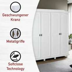 Weißer Kleiderschrank Pasterra*Pharao24 Best
