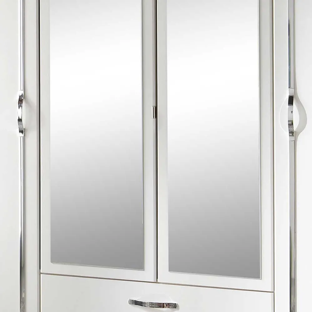 Weißer Schlafzimmerschrank Alkatar Drehtürenschränke|Jugendkleiderschrank