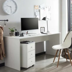 Weißer Schreibtisch Damyant*Pharao24