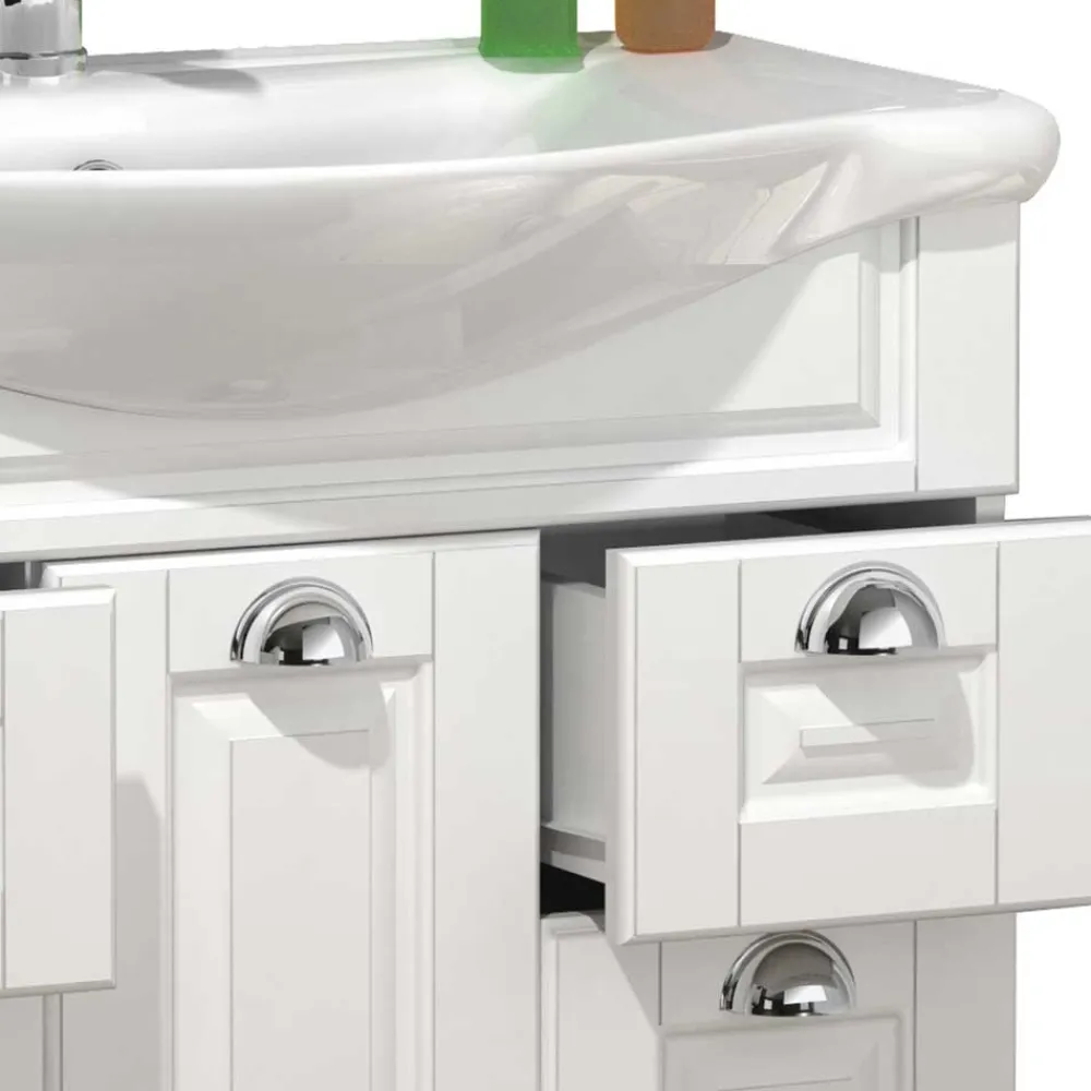 Weißer Waschbeckenschrank Exmadura*Pharao24 Hot