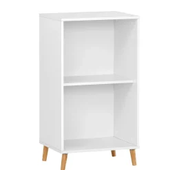 Outlet Weißes Aktenregal Palencial Massivholzregale|Standregale