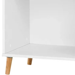 Outlet Weißes Aktenregal Palencial Massivholzregale|Standregale