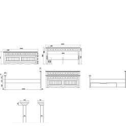 Weißes Bett Vomano*Pharao24 Sale