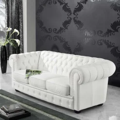 Weißes Chesterfield Sofa Jymm*Pharao24 Best