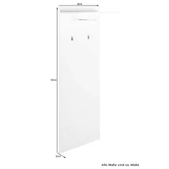Weißes Garderobenpaneel Mazira*Pharao24 New