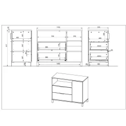 Hot Wickelkommode Lolica Kinder Kinderkommoden