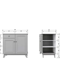 Outlet Wickelkommode Zenzian Flurkommoden