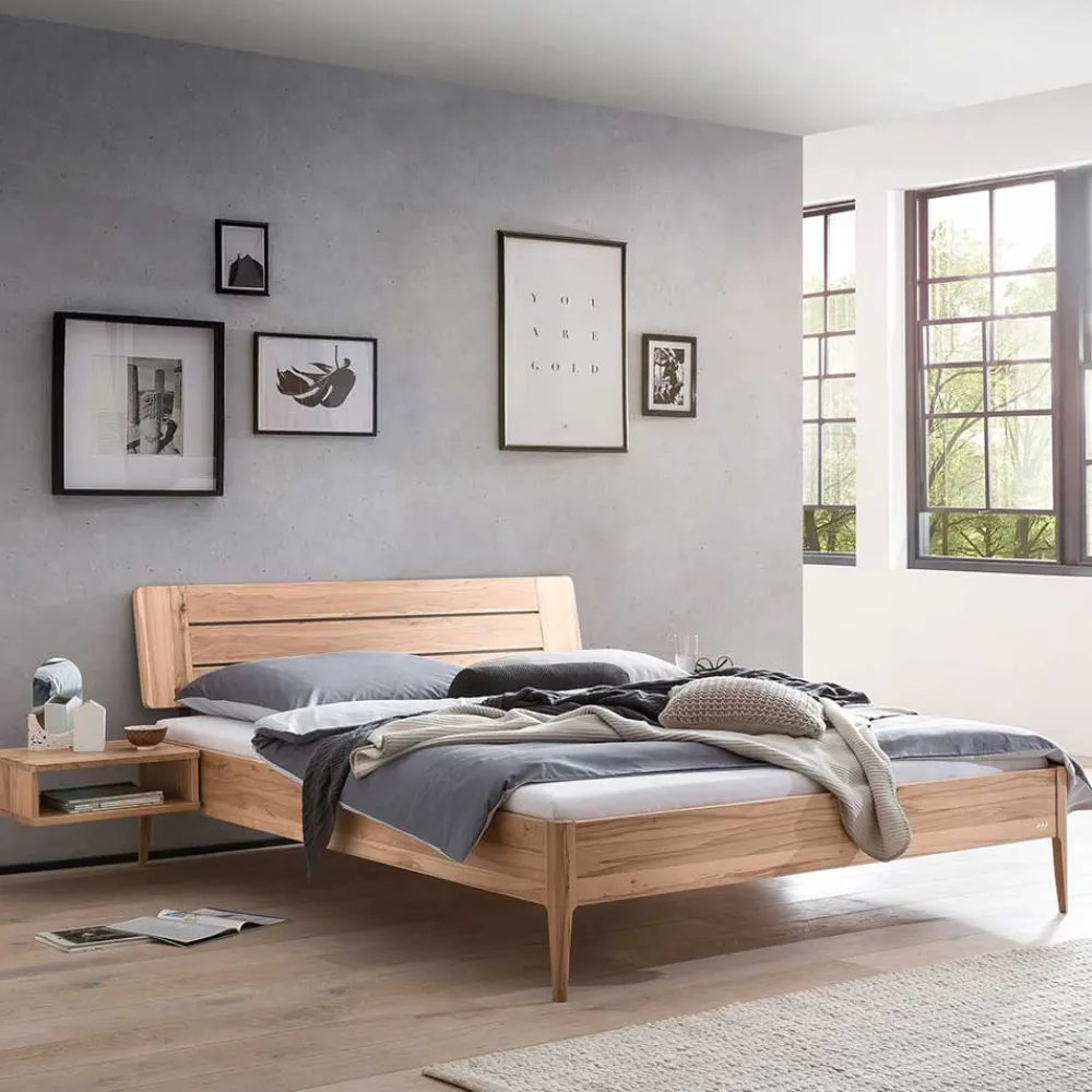 Outlet Wildbuche massiv Bett geölt Balys Doppelbetten|Massivholzbetten