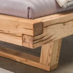 Wildeiche Balkenbett Cows*Pharao24 Hot