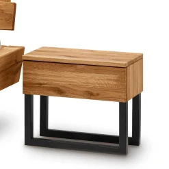 Wildeiche Balkenbett Useda Doppelbetten|Massivholzbetten