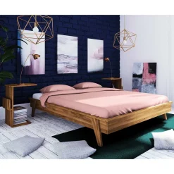 Sale Wildeiche Bett Carilla Doppelbetten|Massivholzbetten