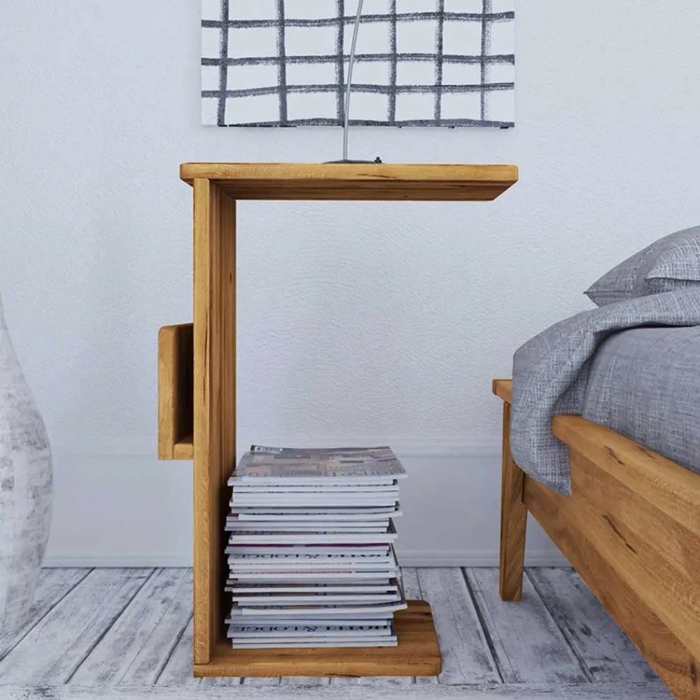 Sale Wildeiche Bett Carilla Doppelbetten|Massivholzbetten