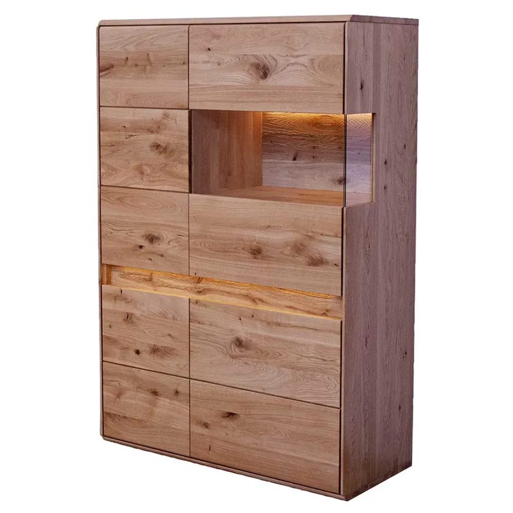 Wildeiche Highboard Eridia Esszimmerkommoden|Wohnzimmerkommoden