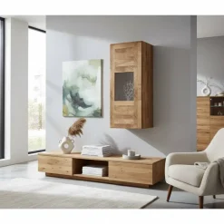 Clearance Wildeiche Hängevitrine Sascora Wandvitrinen