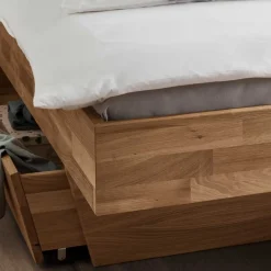 Online Wildeiche Holzbett Spaniav Funktionsbetten|Schubkastenbetten