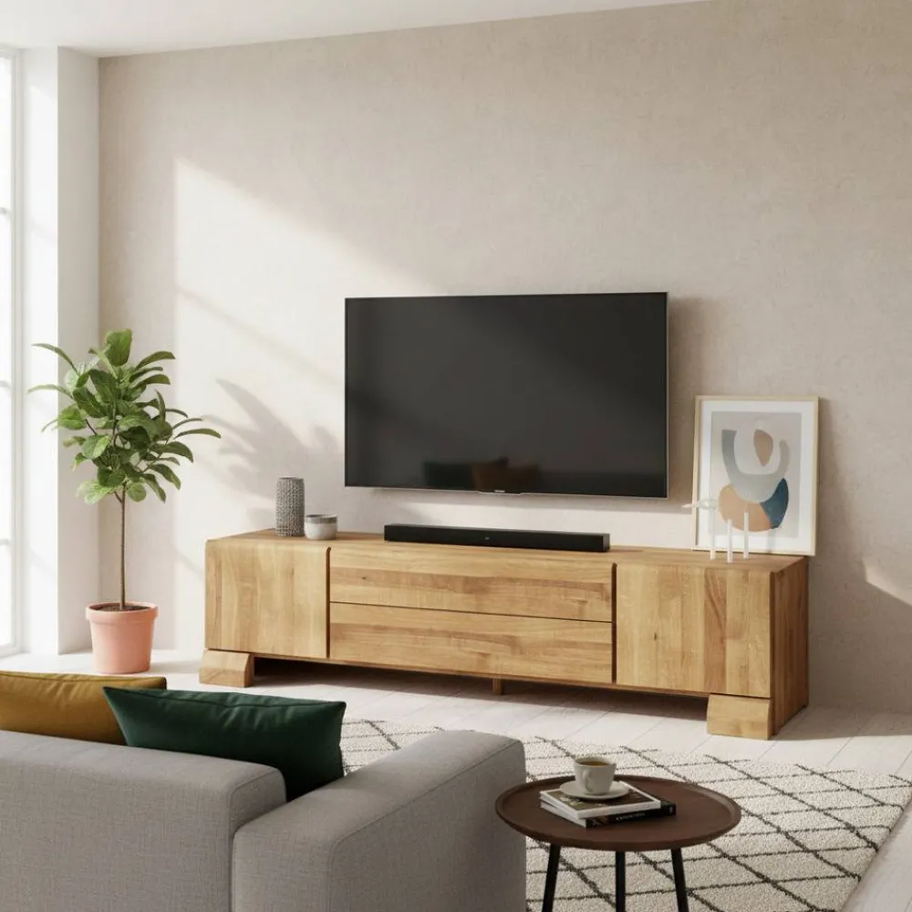 Wildeiche Lowboard Sascora*Pharao24