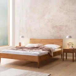 New Wildeiche massiv Bett Rosario Doppelbetten|Massivholzbetten