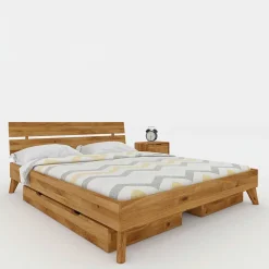 Wildeiche Massivholzbett Vinial*Pharao24 New