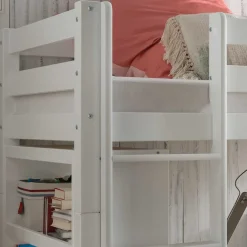 Clearance Winkelbett weiss Renalfo Kinder Kinderbetten|Etagenbetten