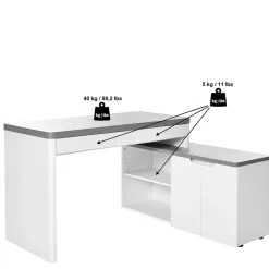 Winkelschreibtisch Hajelua*Pharao24 Hot