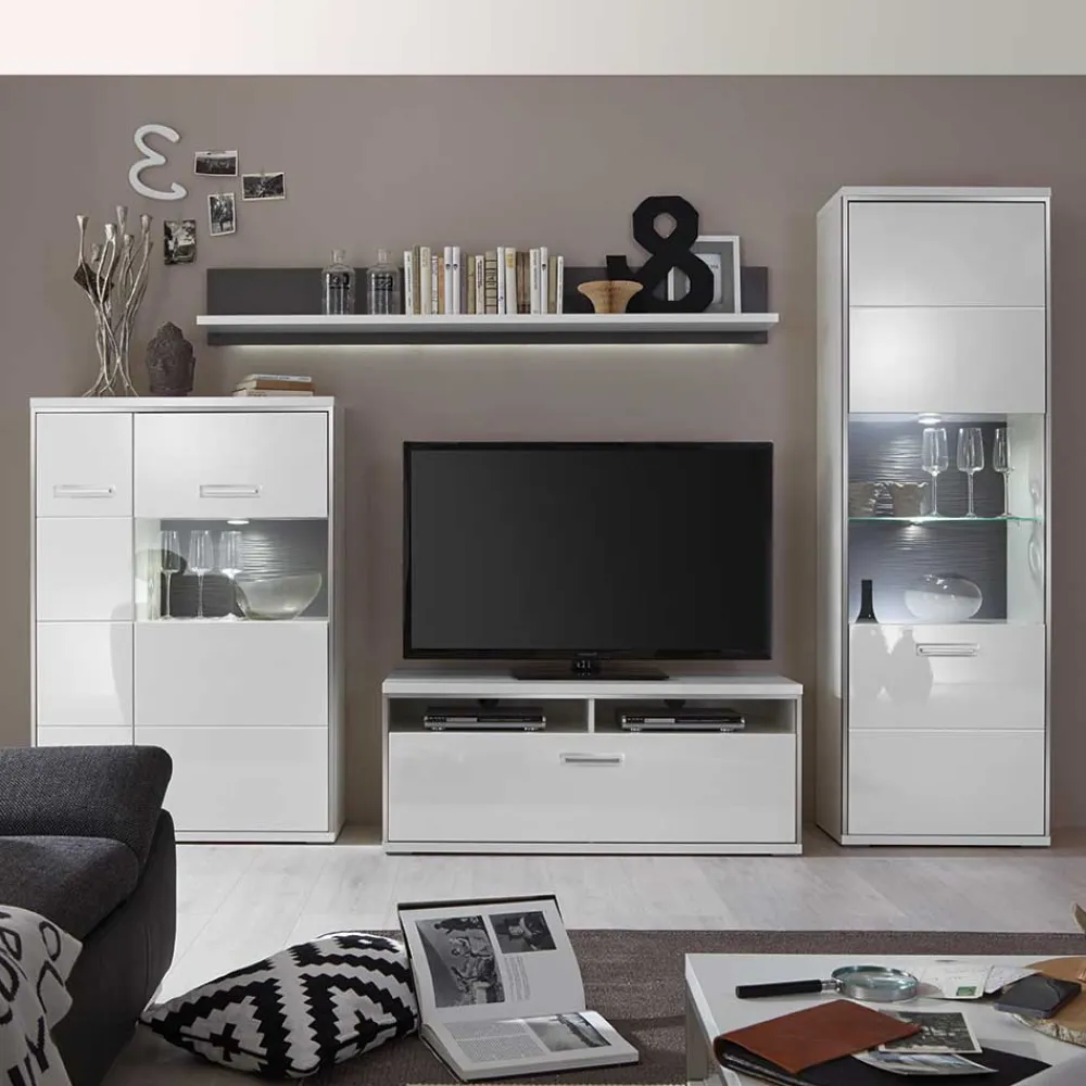 Discount Wohnkombination Lefaria Wohnzimmerschrank|Wohnwand 300 Cm