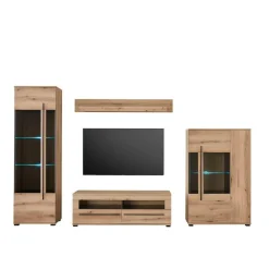 Outlet Wohnwand Cemutra Wohnwand 300 Cm|Moderne Wohnwände