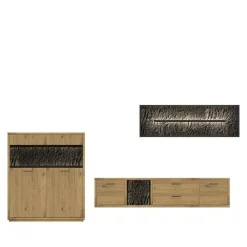 New Wohnwand Holz Ostoro Moderne Wohnwände|Massivholz Wohnwände