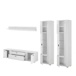 Discount Wohnwand in Weiß Constantin Wohnwand 300 Cm|Moderne Wohnwände