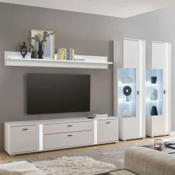 Discount Wohnwand in Weiß Constantin Wohnwand 300 Cm|Moderne Wohnwände