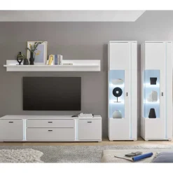 Discount Wohnwand in Weiß Constantin Wohnwand 300 Cm|Moderne Wohnwände